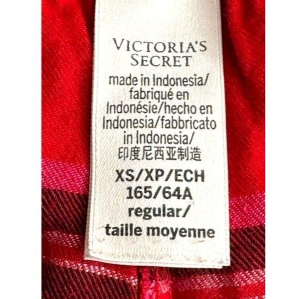 Victorias Secret Womens Red Plaid Pajama Taille Set Christmas XS Reg - Picture 5 of 8